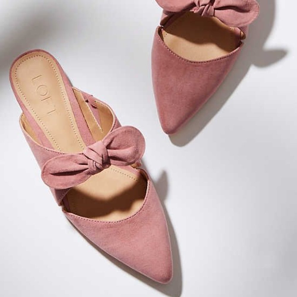 Bow Mule Flats NEVER WORN